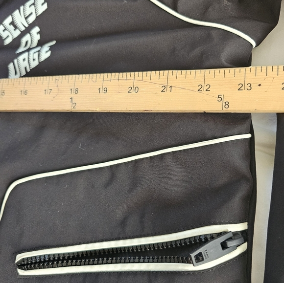 Zara Black Varsity Jacket with White Accents and Graphic Details - Picture 7 of 10